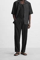 TEXTURED RELAXED FIT PANTS