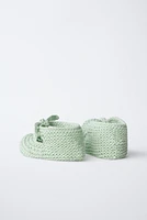 COTTON TIE BOOTIES