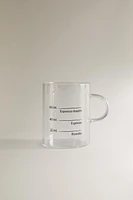 BOROSILICATE GLASS MUG WITH SILK SCREEN