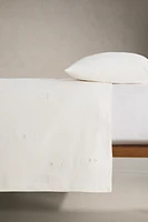 COUVRE-LIT LIN BRODERIE