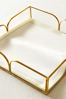 PORTE-SERVIETTES MÉTAL ET VERRE RECYCLABLE