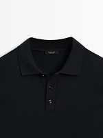 Pull polo manches longues