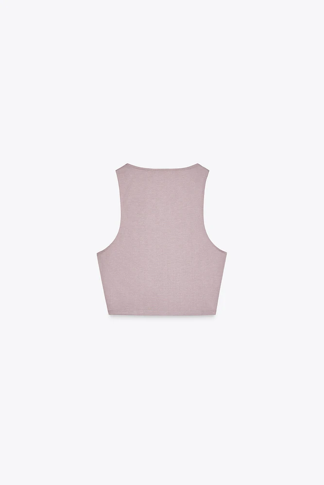SLEEVELESS CROP TOP