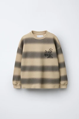 T-SHIRT WAFFLE À RAYURES