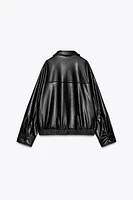 BLOUSON AVIATEUR EN MATIÈRE SYNTHÉTIQUE