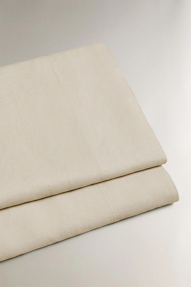 WASHED LINEN FLAT SHEET (140 GXM²)