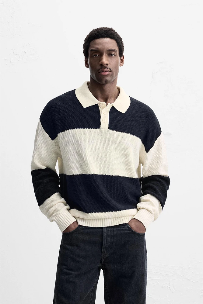 POLO EN MAILLE DE LIN ET COTON