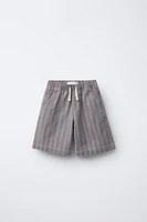 PRINTED ELASTIC WAISTBAND SHORTS