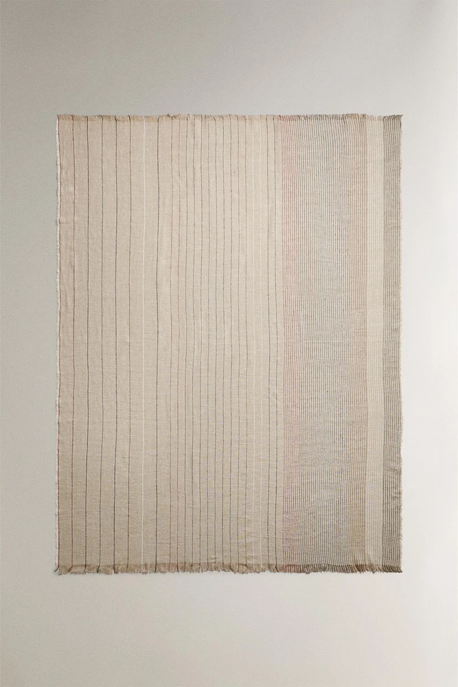 STRIPED HEMP BLANKET
