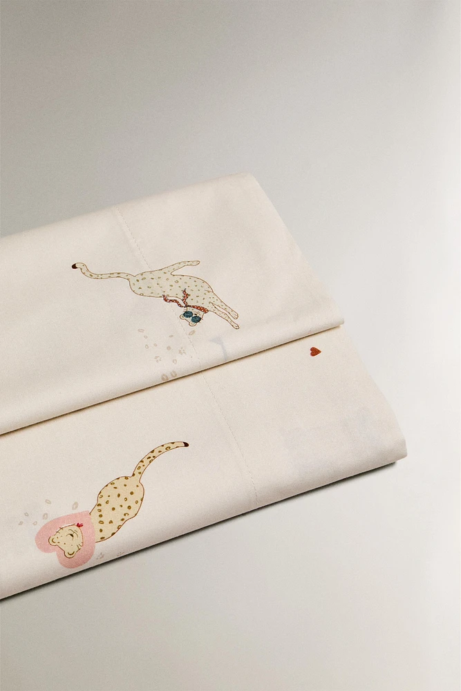 CHILDREN’S CHEETAH FLAT SHEET