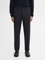 Twill trousers with wool