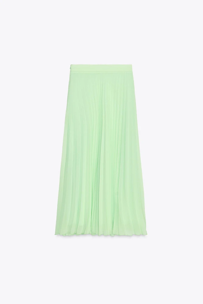 PLEATED MIDI SKIRT