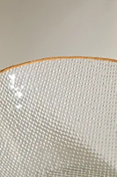 SALADIER VERRE RECYCLABLE RELIEF LISERÉ DORÉ