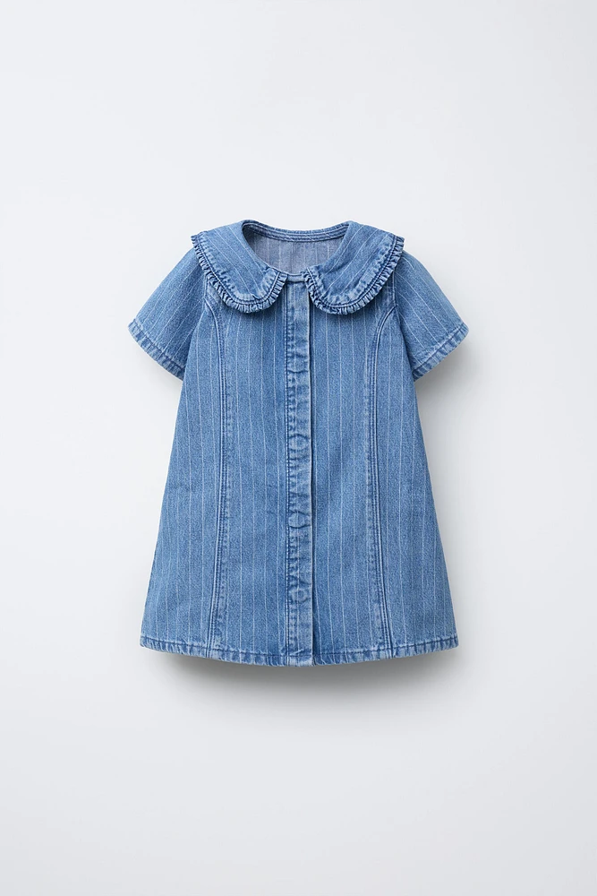ROBE EN JEAN À RAYURES