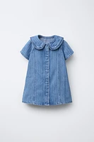 ROBE EN JEAN À RAYURES
