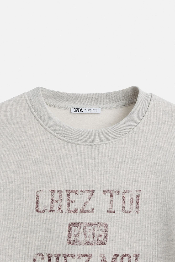 SWEAT À INSCRIPTION IMPRIMÉE