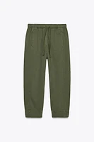 ELASTIC WAISTBAND COTTON PANTS
