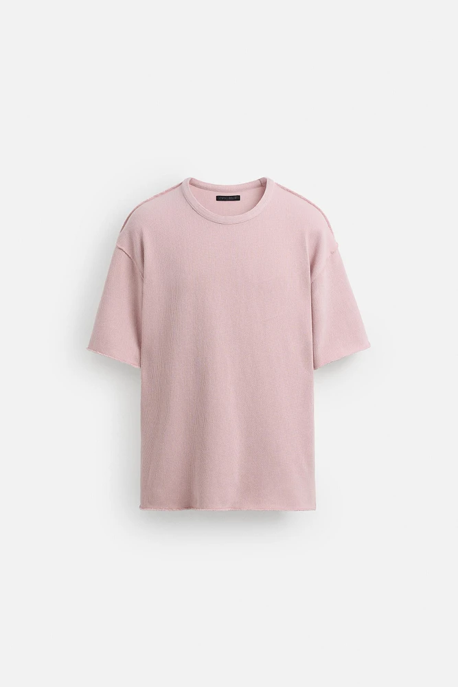 REVERSE EFFECT KNIT T-SHIRT