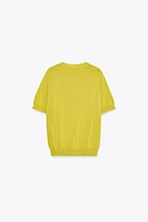 TOP RUSTIQUE EN MAILLE UNI