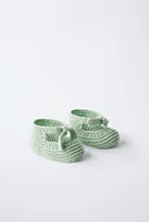 COTTON TIE BOOTIES