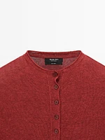 100% linen long sleeve cardigan