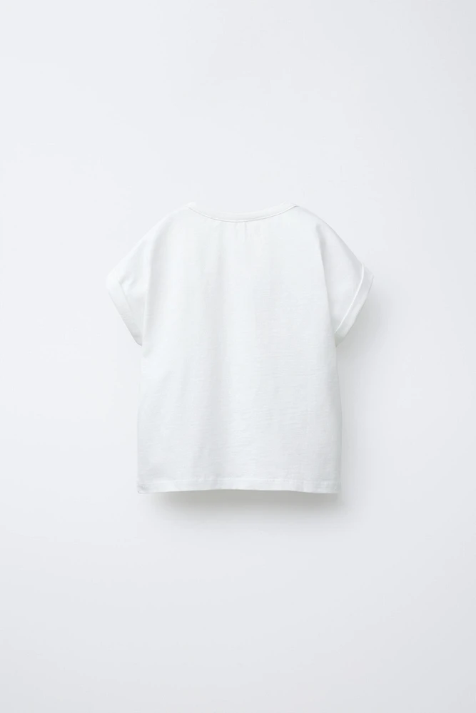 CROCHET FLORAL T-SHIRT