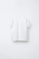 CROCHET FLORAL T-SHIRT
