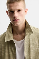 STRUCTURED ZIP OVERSHIRT