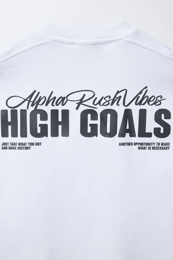RAISED TEXT T-SHIRT