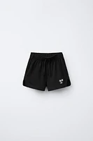 PALM TREE EMBROIDERY SHORTS