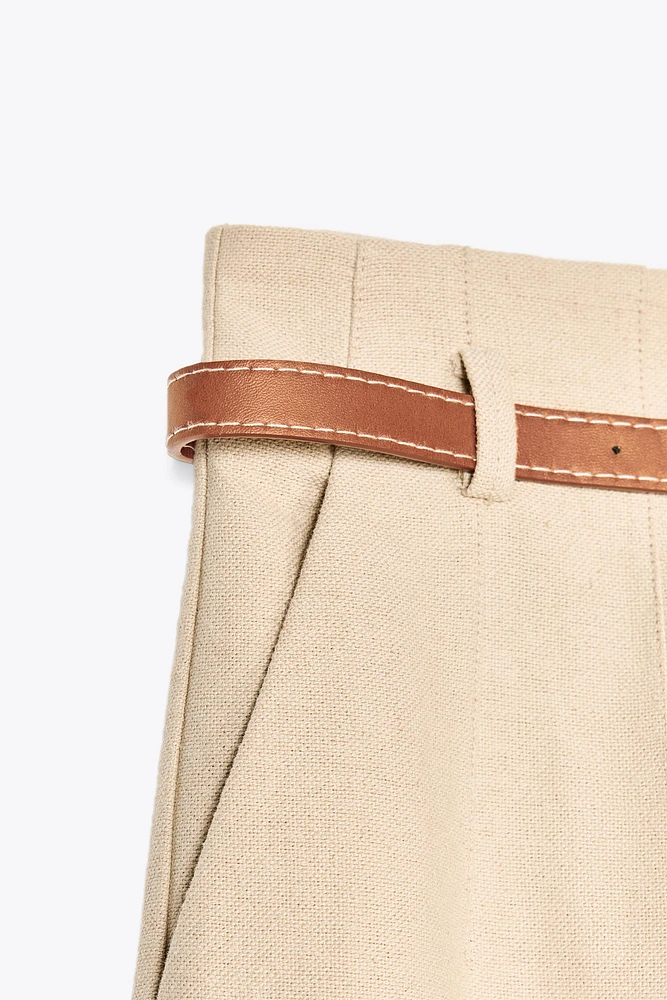 BELTED RUSTIC PANTS