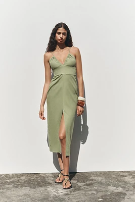 ROBE MIDI AVEC LIN
