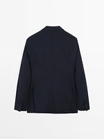 Blazer habillé en laine mélangée
