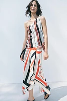 ASYMMETRIC STRIPED SKIRT ZW COLLECTION