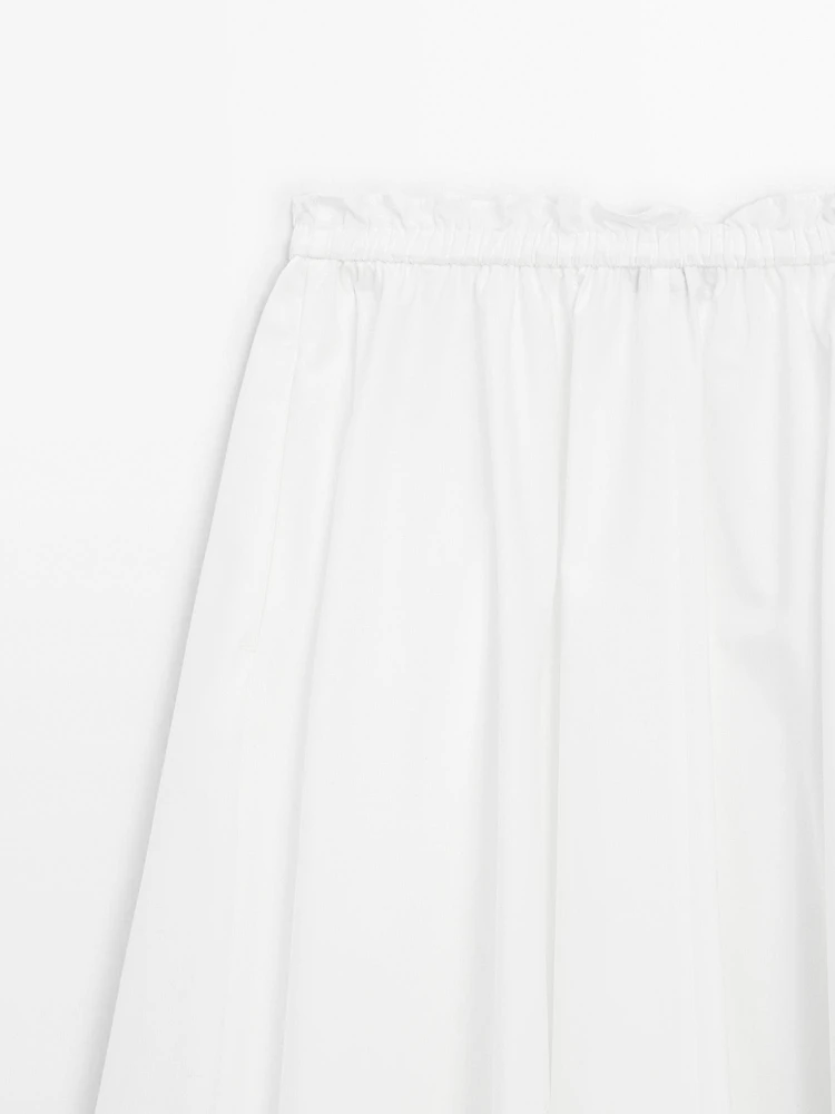 Jupe midi asymétrique fluide
