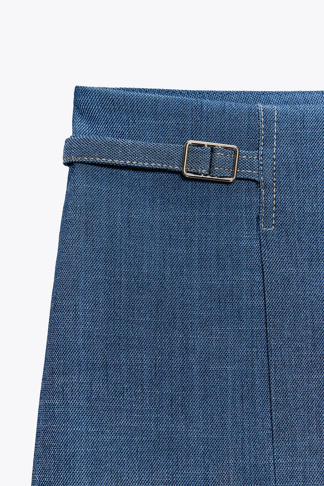 PANTALON LARGE À PASSANTS