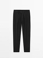 100% linen suit trousers
