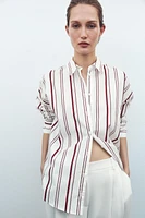 CHEMISE À RAYURES EN POPELINE