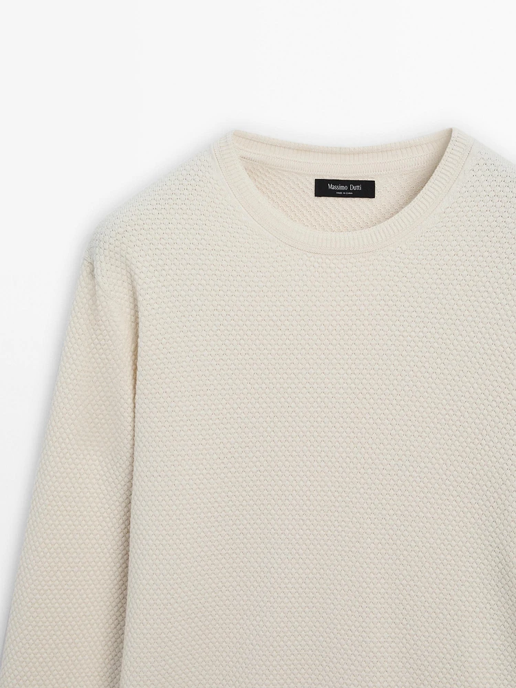 Pull en maille de coton mélang