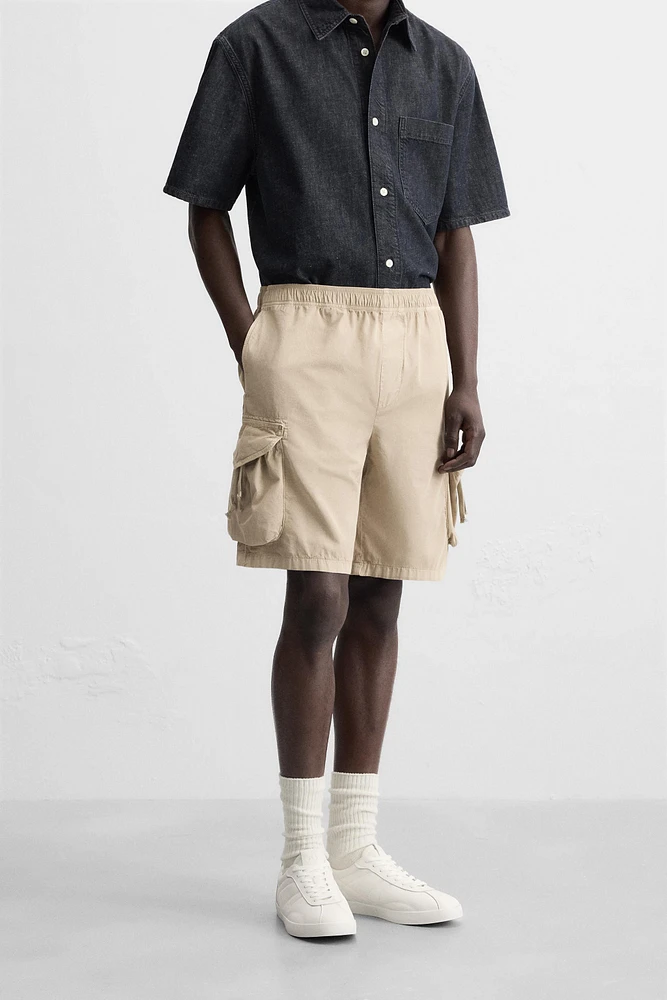 RELAXED FIT CARGO SHORTS