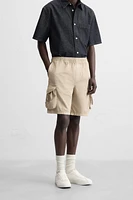 RELAXED FIT CARGO SHORTS
