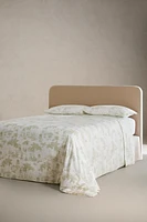 TOILE DE JOUY SATEEN FLAT SHEET WITH PALM TREES