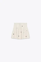 JEWEL BEAD KNIT SKIRT