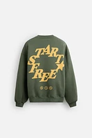 BOXY FIT PRINTED SWEATSHIRT