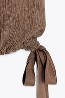 TEXTURED TIE TOP