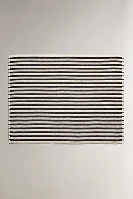 COLORED STRIPE BATH MAT