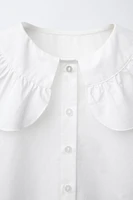 CHEMISE EN POPELINE À COL