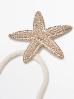 Collier corde soie étoile