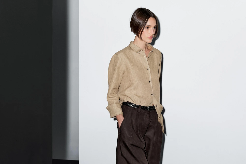 Chemisier chambray 100 % lin