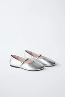 METALLIC BALLET FLATS